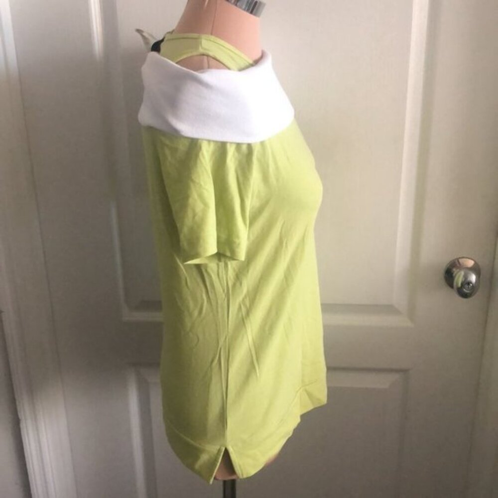 Donna Carolina Green White Top Blouse - Picture 2 of 5
